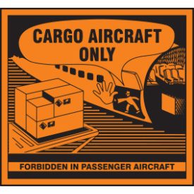 Csak cargo repülőgépen szállítható 120x110 mm, papír