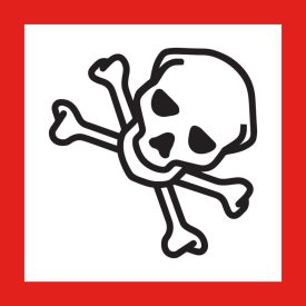 GHS bárca matrica, 06 Mérgező 100x100 mm, papír