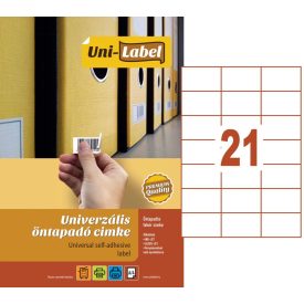 Íves etikett címke 70 x 42,3 mm (100 A4-es ív/doboz)