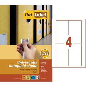 Íves etikett címke 78,7 x 139,7 mm (100 A4-es ív/doboz)