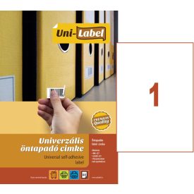 Íves etikett címke 210 x 297 mm (100 A4-es ív/doboz)