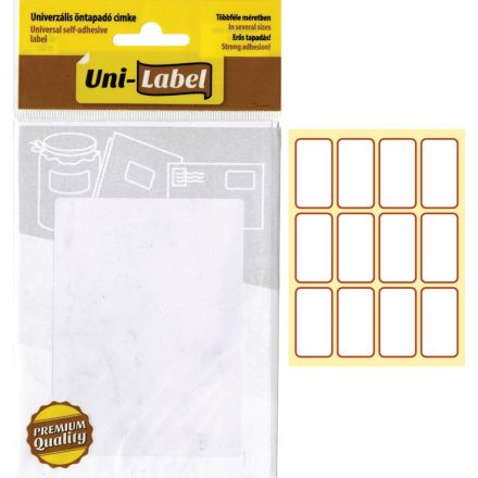 Office etikett, univerzális, öntapadó címke (20 x 38 mm) (60db/csomag)