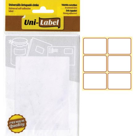 Office etikett, univerzális, öntapadó címke (50 x 35 mm) (60db/csomag)