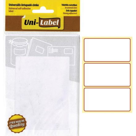 Office etikett, univerzális, öntapadó címke (80 x 40 mm) (60db/csomag)